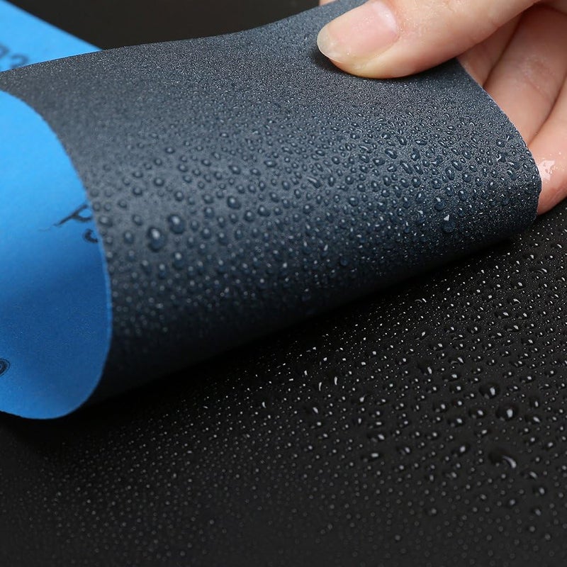 LotFancy 800 Grit Sandpaper, 45PCS, 9 x 3.6 Dry Wet Sand Paper, Silicon Carbide Sanding Sheet for Metal Automotive Wood Furniture Sanding, Polishing, Finishing - Image 2